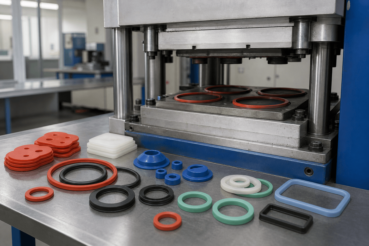 Solid silicone compression molding parts