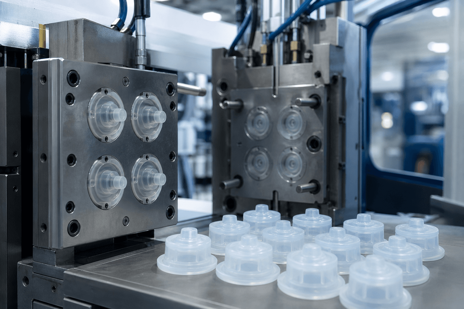 Liquid silicone rubber injection molding support