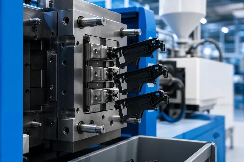 Plastic injection molding production line