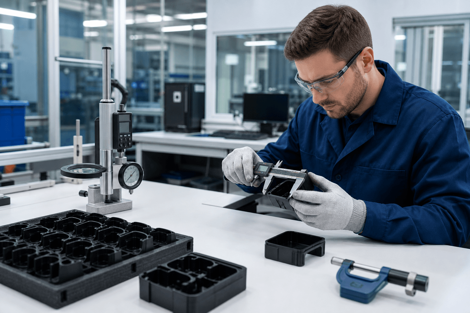 Quality inspection workflow for molded plastic parts